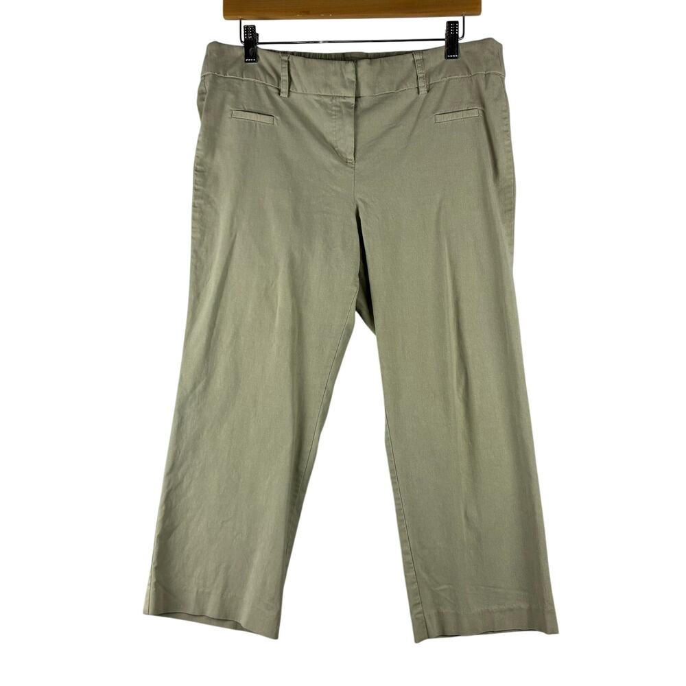 Motherhood Maternity Stretch Khaki Crop Chino Trousers Women’s Medium Office Cas